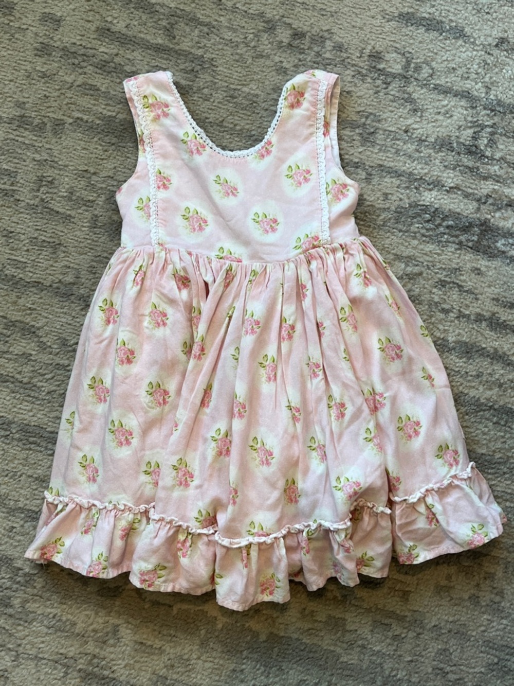 SweetHoney Pink Floral Ruffle Dress